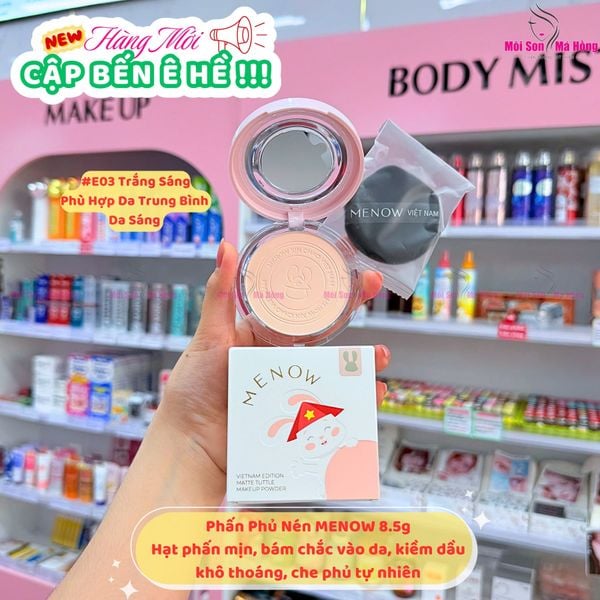 Phấn Phủ Menow Dạng Nén Rabbit  8.5g Rabbit Compact Powder