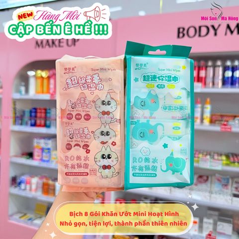 Khăn Giấy Ướt Oxilim mini ( Bịch 8 túi )