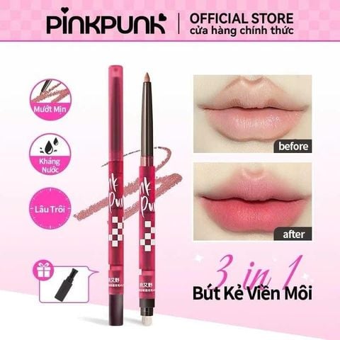 Chì Kẻ Viền Môi 3in1 PinkPunk Lip Liner #01