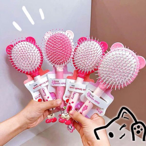 Gương lược tai gấu hồng