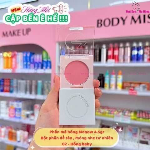 Phấn má hồng ngọt ngào, tự nhiên Menow Cloud Cheek tiện dụng 4.5gr