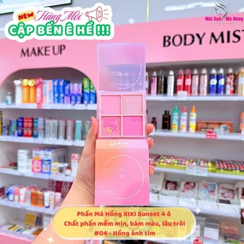 XIXI Bảng Má Hồng 4 ô Go for The Sunset #04