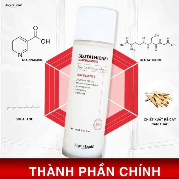 Nước Dưỡng Angel's Liquid Glutathione Plus Niacinamide 700V Essence Dưỡng Sáng, Se Lỗ Chân Lông 150ml