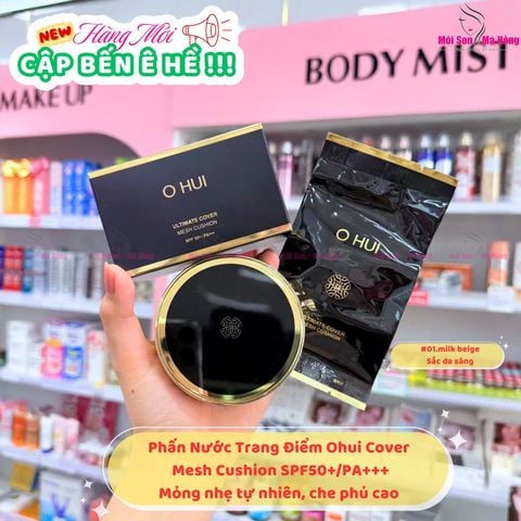 (Tặng thêm 1 lõi) Phấn Nước Trang Điểm Ohui Cover Mesh Cushion SPF50+/PA+++