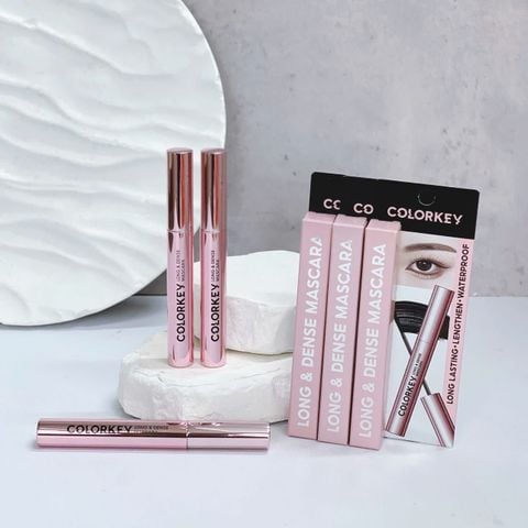 Mascara Colorkey Hỗ Trợ Giúp Mi Dài Và Tơi 4.5g Long & Dense Mascara