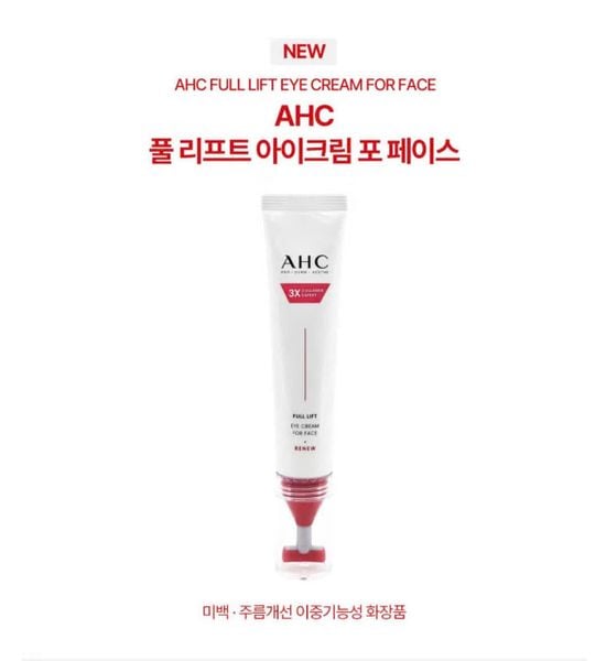 Kem Dưỡng Hỗ Trợ Trẻ Hóa Da Mặt Và Mắt AHC 3X Collagen Exoert Full Lift Eye Cream For Face 40ml