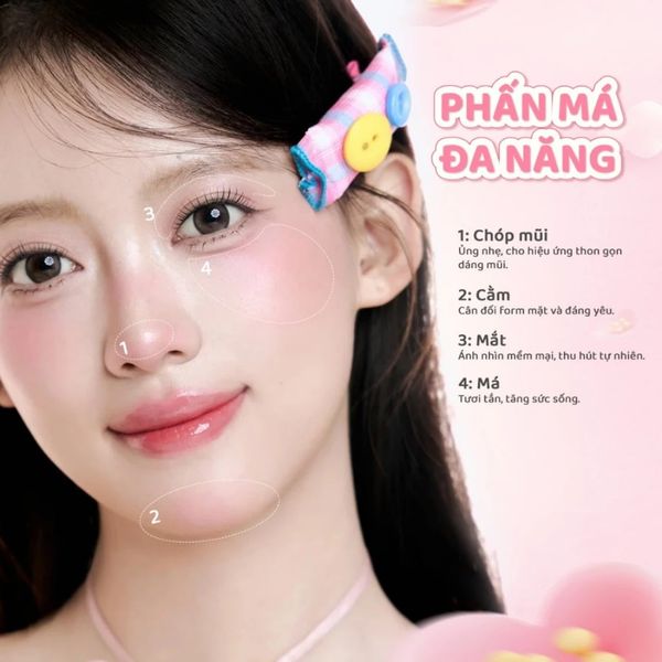 Phấn Má Hồng Vacosi Lolipop All Day Blush 5.6g