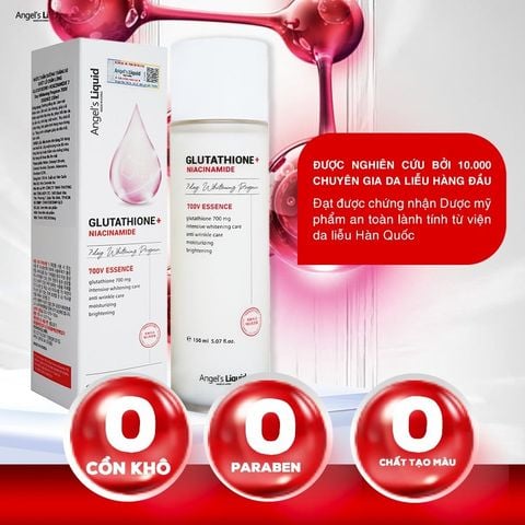 Nước Dưỡng Angel's Liquid Glutathione Plus Niacinamide 700V Essence Dưỡng Sáng, Se Lỗ Chân Lông 150ml