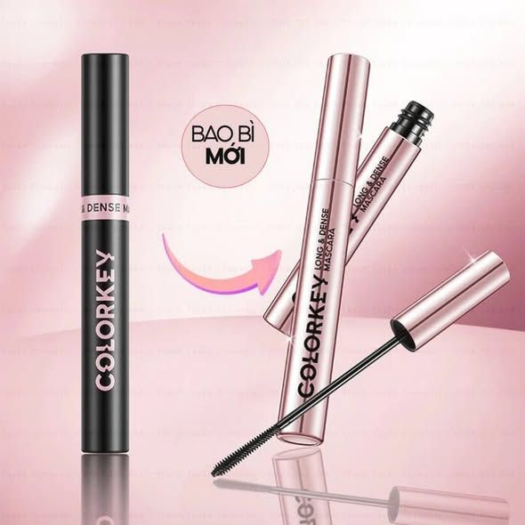 Mascara Colorkey Hỗ Trợ Giúp Mi Dài Và Tơi 4.5g Long & Dense Mascara