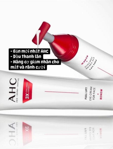 Kem Dưỡng Hỗ Trợ Trẻ Hóa Da Mặt Và Mắt AHC 3X Collagen Exoert Full Lift Eye Cream For Face 40ml