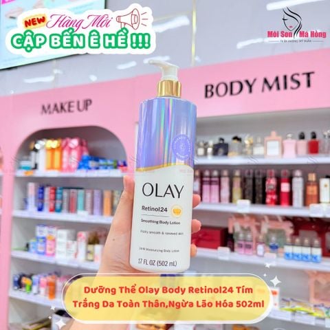 Dưỡng thể Olay Smoothing Hand & Body Lotion with Retinol24 502ml