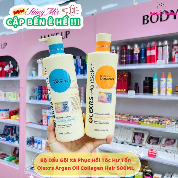 Combo Dầu Gội Xả Olexrs HairSalon Argan Oil Collagen Complex 500ml/ 960ml
