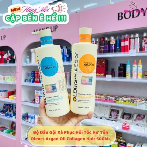 Combo Dầu Gội Xả Olexrs HairSalon Argan Oil Collagen Complex 500ml/ 960ml