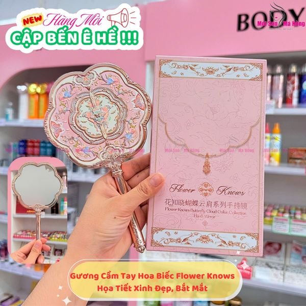 Gương cầm tay Flower Knows Butterfly 11.5 x 17 cm