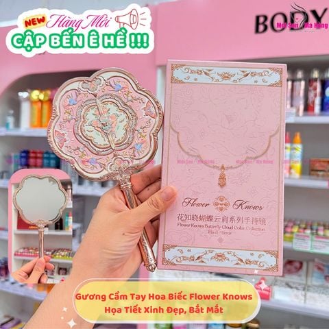 Gương cầm tay Flower Knows Butterfly 11.5 x 17 cm