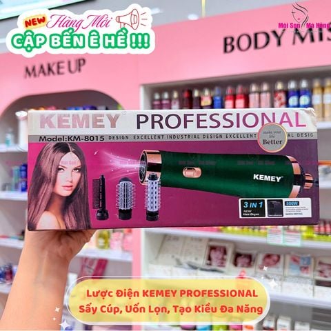 Lược Điện Kemei Sấy Cúp Uốn Lọn Tạo Kiểu Đa Năng Kemey KM - 8015