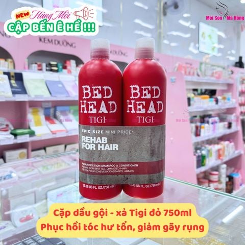 Bộ Dầu Gội Xả Tigi Bed Head Rehab For Hair 750ml