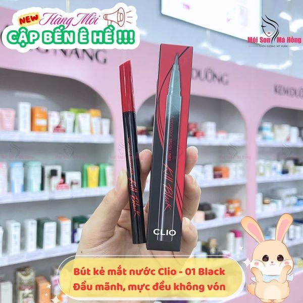 Bút Kẻ Mắt Clio Superproof Brush Liner Kill Black - Siêu Mảnh, Siêu Lì