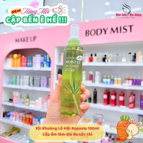 Xịt Khoáng Aspasia Moist Up Face Mist Aloe 150ml