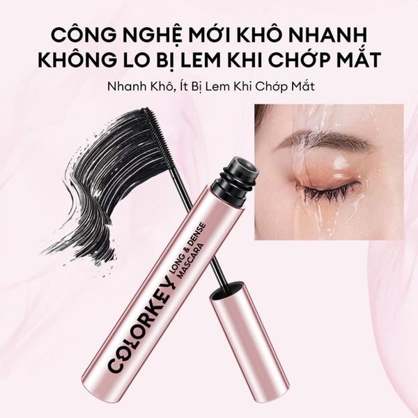 Mascara Colorkey Hỗ Trợ Giúp Mi Dài Và Tơi 4.5g Long & Dense Mascara
