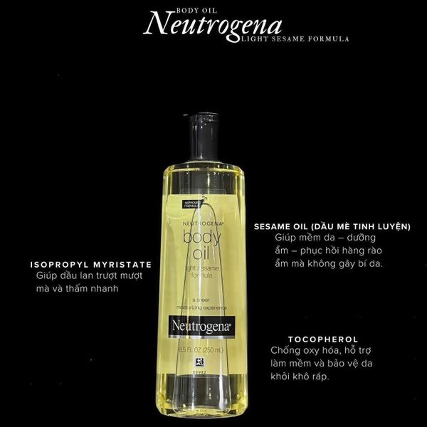 Dầu Dưỡng Thể Neutrogena Body Oil Light Sesame Formula 250ml
