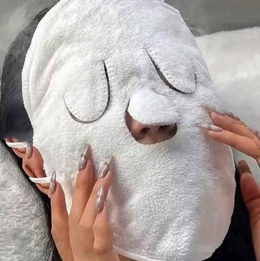 Khăn Mặt Nạ Chườm Nóng Lạnh Có Dây Đeo Làm Thư Giãn, Giảm Sưng Hàn Quốc