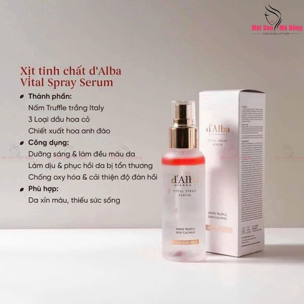 Serum Dạng Xịt d'Alba Vital Spray Serum Cấp Ẩm, Làm Dịu Da 100ml