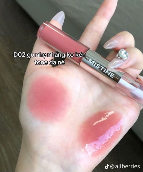 Son 2 Đầu Bóng Và Lì Mistine - Chất Lì Bóng, Môi Căng Mọng Tự Nhiên