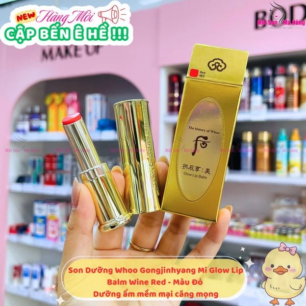 (CÔNG TY) Son Dưỡng Đông y The History of Whoo Gongjinhyang Mi Glow Lip Balm (Red) - Màu Đỏ