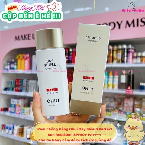 Kem chống nắng kiểm soát dầu OHUI Day Shield Perfect Sun Black/Red