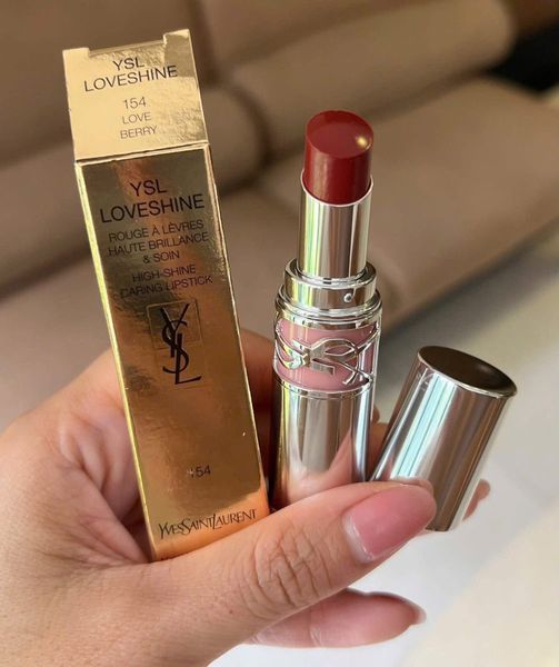 Son YSL Loveshine Wet Shine Lipstick #154 Love Berry Màu Hồng Đậm