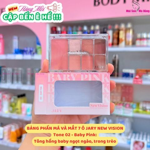 BẢNG PHẤN MÁ VÀ MẮT 7 Ô JARY NEW VISION CHEEKS EYESHADOW PALETTE