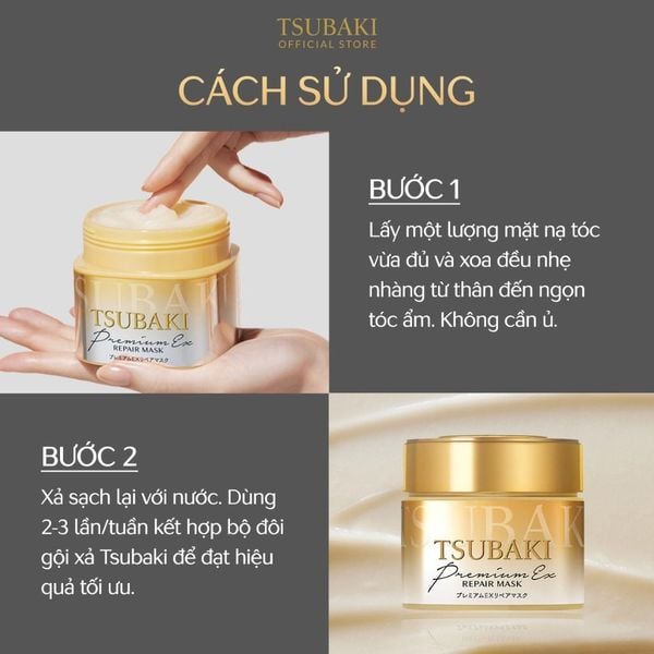 Mặt Nạ Tóc Tsubaki Cao Cấp Phục Hồi Hư Tổn 180g (Mới) Premium EX Repair Mask