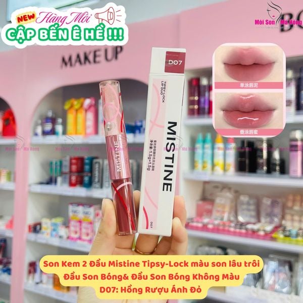 Son 2 Đầu Bóng Và Lì Mistine - Chất Lì Bóng, Môi Căng Mọng Tự Nhiên
