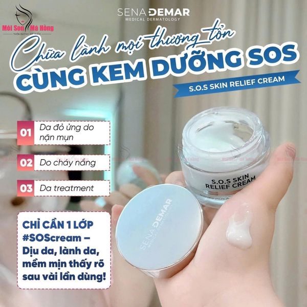 Kem dưỡng phục hồi làm dịu da SenaDemar S.O.S Skin Relief Cream 50g