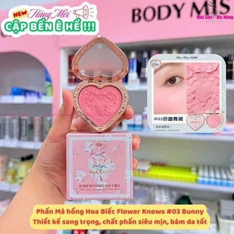[Flower Knows Hoa Biết] Phấn Má Hồng Bộ Sưu Tập Khu Vườn Thỏ Bunny Garden Má Hồng 03