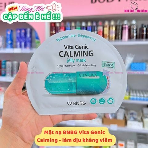 Mặt Nạ Tinh Chất Rau Má Làm Dịu, Phục Hồi Da BNBG VITA GENIC CALMING JELLY MASK 30ml (xanh ngọc)