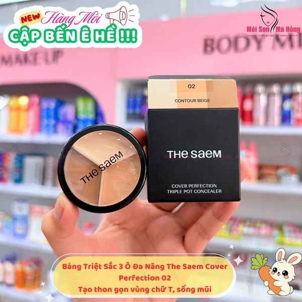 Kem Che Khuyết Điểm The Saem Cover Perfection Triple Pot Concealer
