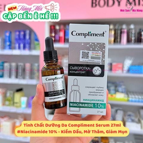 Tinh Chất Hỗ Trợ Ngăn Ngừa Mụn Và Dưỡng Trắng Cho Da Dầu Compliment Niacinamide 10% Effect Smooth Skin