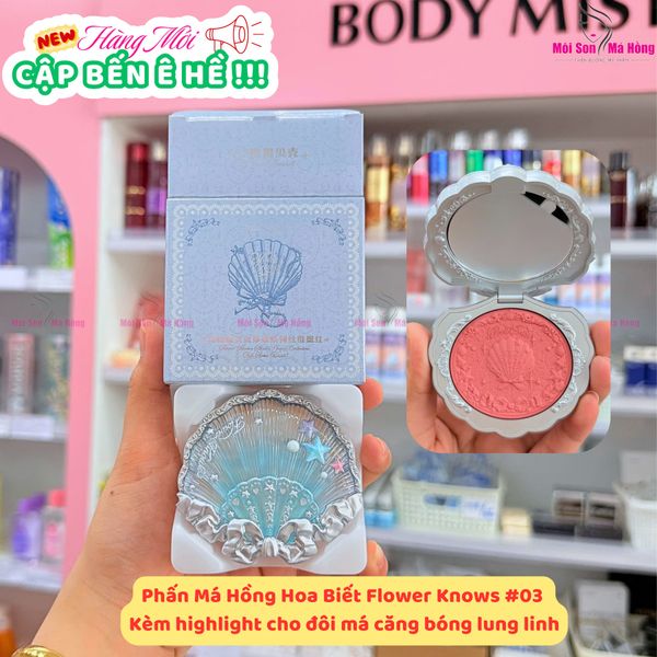 FLOWER KNOWS Shell's Jewel Collection Silk Satin Blush Má Hồng