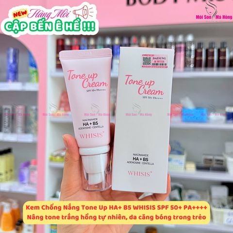 Kem Dưỡng Ẩm Trắng Da Nâng Tone Tức Thì Tinh Chất Hoa Hồng Whisis Rose Toneup Cream 50ml