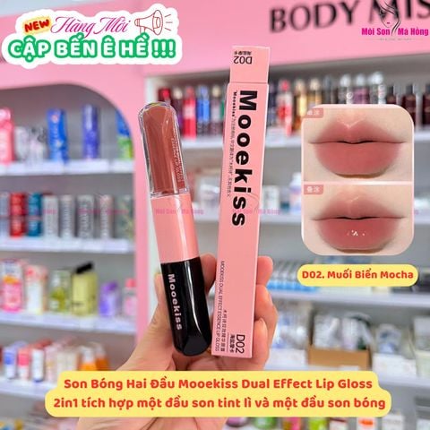 Son Bóng Hai Đầu Mooekiss Dual Effect Lip Gloss Dưỡng Môi Đa Năng (3ml+3ml)