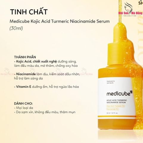 Tinh chất Medicube Kojic Acid Turmeric Vita Serum dưỡng sáng – làm đều màu da – mờ thâm nám - 30ml