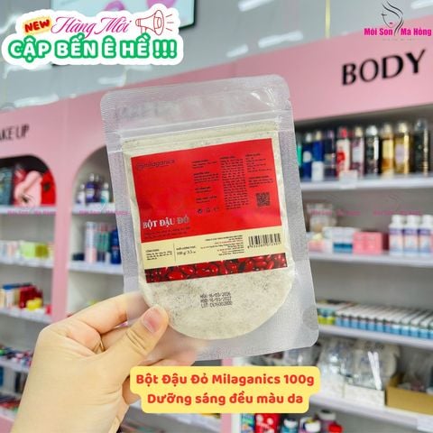 Bột Đậu Đỏ Milaganics Ngừa Mụn, Dưỡng Sáng Da 100g (Túi) Red Bean Powder