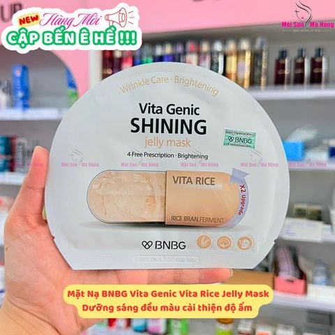 Mặt Nạ Tinh Chất Gạo Lên Men, Dưỡng Sáng & Làm Đều Màu Da BNBG Vita Genic Shining Jelly Mask 30ml