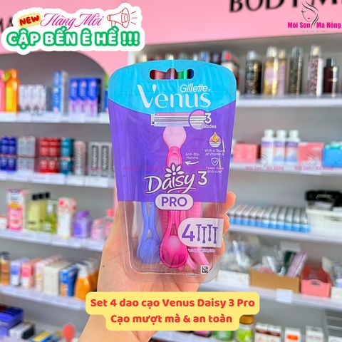 Dao Cạo Nữ Gillette Venus Daisy 3 Pro - Hộp 4 Cây