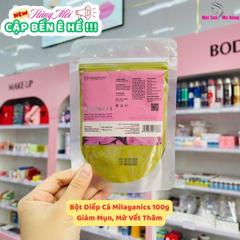 Bột Diếp Cá Milaganics Giảm Mụn, Mờ Vết Thâm 100g Houttuynia Cordata Powder