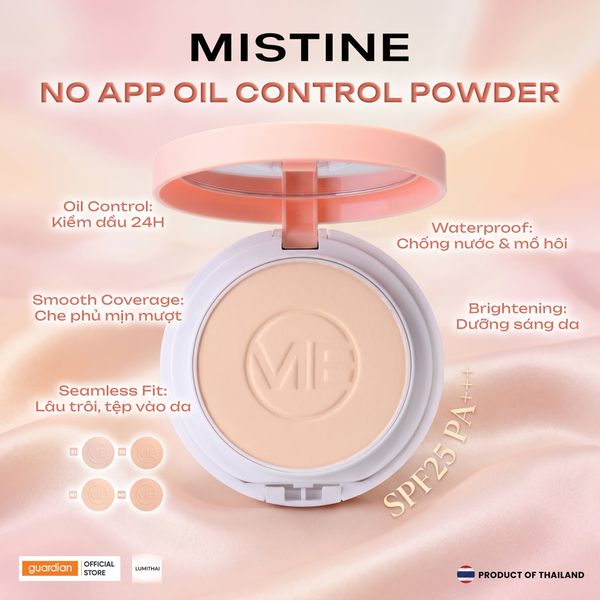 Phấn Phủ Kiềm Dầu Mistine No App Oil Control Powder SPF25 PA+++
