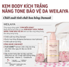 Kem dưỡng trắng da Weilaiya Natural Whitening Fragrance Body Cream SPF 30 PA+++ 200ml
