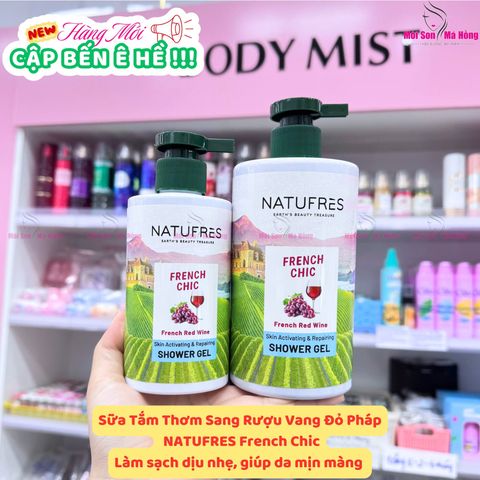 Sữa Tắm Thơm Sang Rượu Vang Đỏ Pháp NATUFRES French Chic